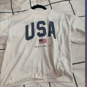 BRANDY MELVILLE- White USA t-shirt